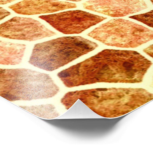 Brun och krämfärgad kullerstens-plasterad terrazzo fototryck (Hörn)