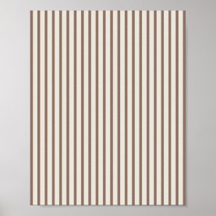 Brun och krämrandig poster