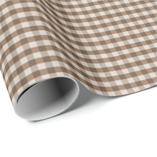 Brun och krämrutigt schackrutigt mönster presentfö presentpapper