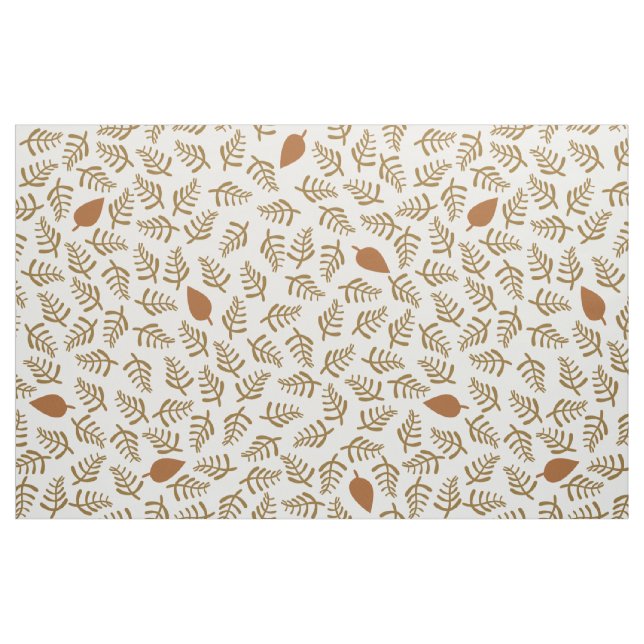 Brun och Löv Tyg (Fat Quarter)