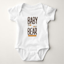 Brun och Orange Handritad Typsnitts Grizzly Babybj