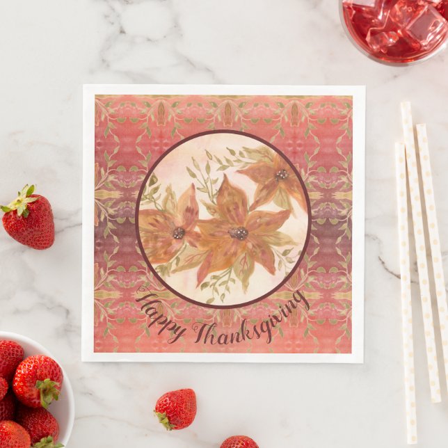 Brun och Orange höst Pappersservett (Insitu)