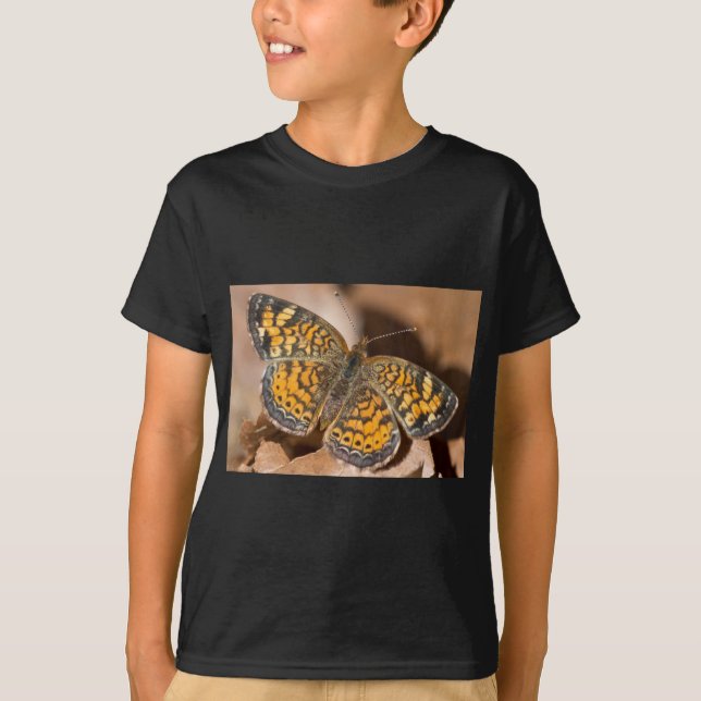 Brun och Orange Moth Kläder och presenter Tee Shirt (Framsida)