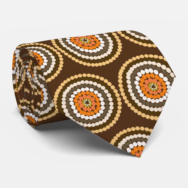 Brun och Orange Spots. Slips (Rullad)