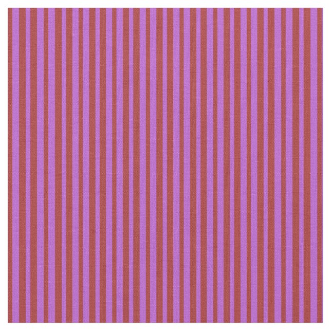 Brun och Orchid Färgad Linjer/Rand Mönster Tyg (Närbild)