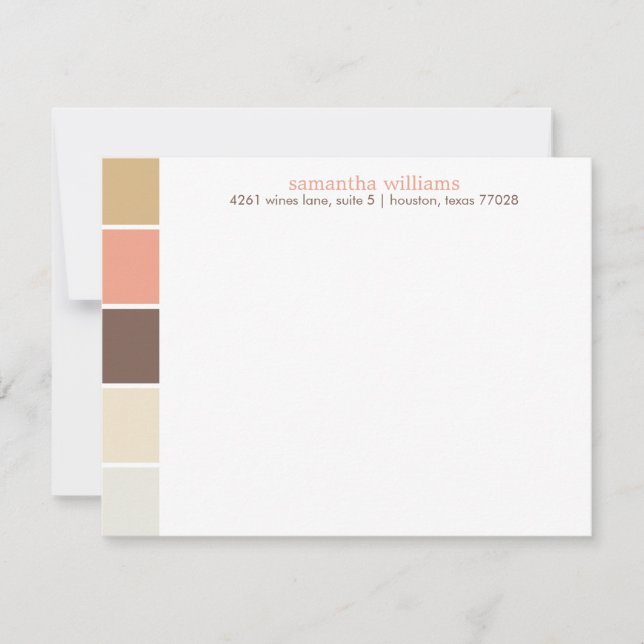 Brun och persiko Modern dekorativa Färg-block (Framsida)