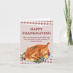 Brun och röd Turkiet-Thanksgiving i vikt Inbjudan