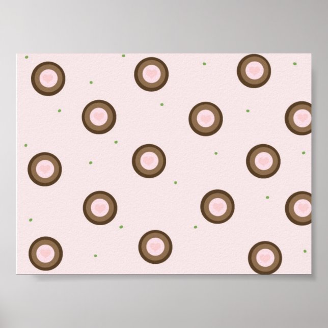 Brun och rosa modern cirkeldesign poster (Framsidan)