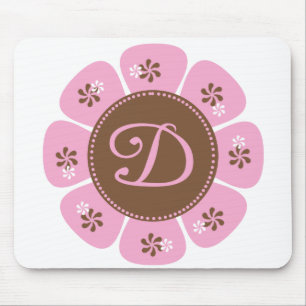 Brun och rosa Monogram D Musmatta