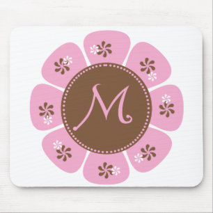 Brun och rosa Monogram M Musmatta