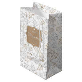 Brun och Silver Elegant Julgranar Mönster