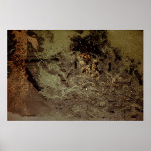 Brun och svart abstrakt poster