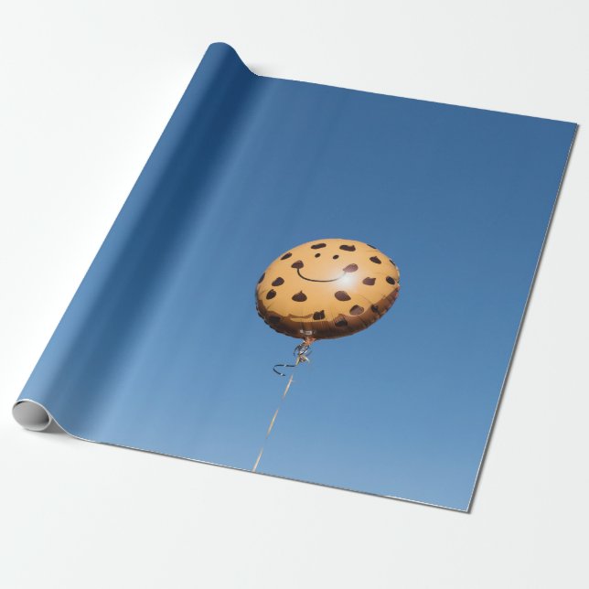 Brun och svart ballong presentpapper (Utrullad)
