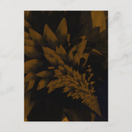 Brun och svart blomning vykort