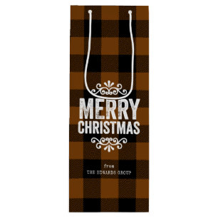 Brun och svart buffelcheck Rustik julstämning