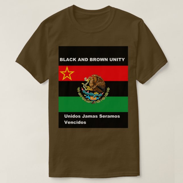 Brun och svart enhet t shirt (Design framsida)