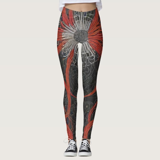 Brun och svart leggings (Framsida)