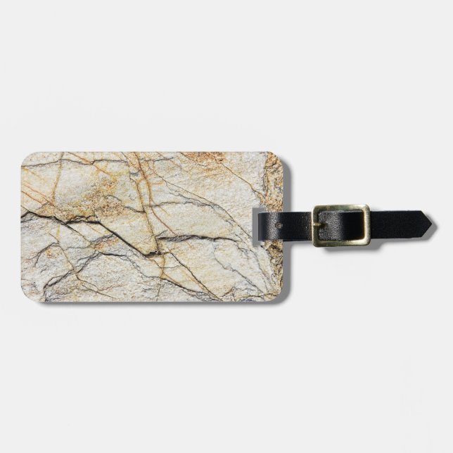 Brun och svart texturerad marmorerad sten  bagagebricka (Horisontell Framsida)