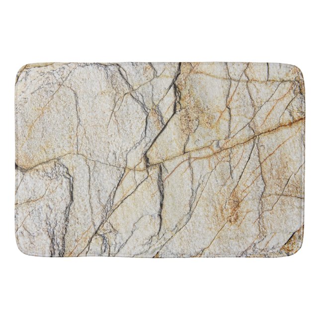 Brun och svart texturerad marmorstenslook  badrumsmatta (Framsidan)