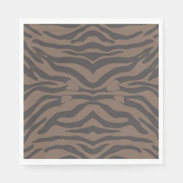 Brun och svart tigar rand pappersservett