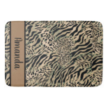 Brun och svart tiger och zebra tryck