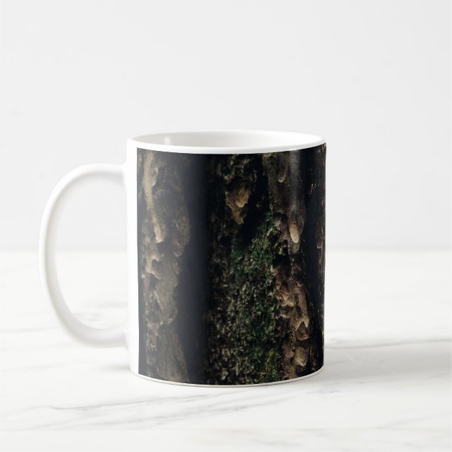 Brun och svart träd-trunk kaffemugg (Vänster)