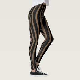 Brun och svart zebra tryck leggings