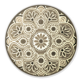 Brun och tan Ceramic pull Knob Knopp