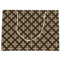 Brun och tan Deco-hörn har mönstrats