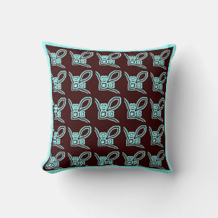 brun och teal modern kudde