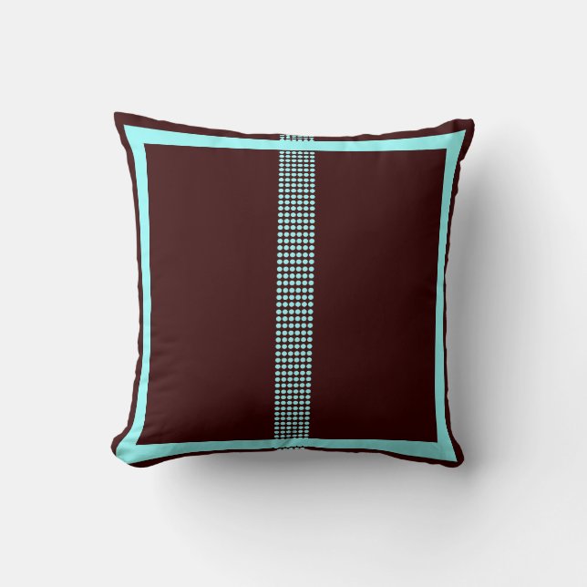 Brun och teal modern kudde (Framsida)