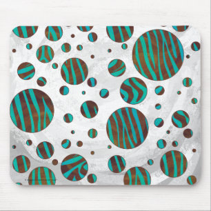 Brun och Teal-rutig sebra Musmatta
