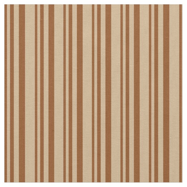 Brun och tona Färgad Rand Tyg (Närbild)