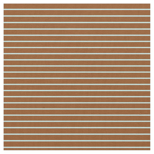 Brun och turkos Färgad Stripe Mönster Tyg (Närbild)
