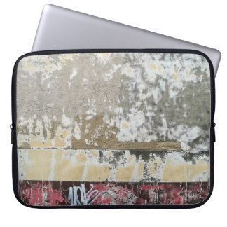 Brun och vit abstrakt laptop fodral