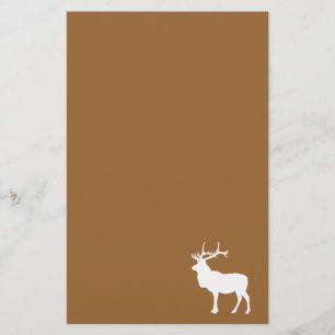 Brun och vit älg brevpapper