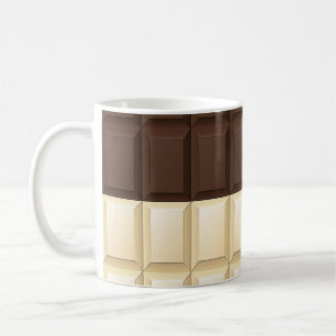 Brun och vit choklad kaffemugg