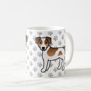 Brun och vit dansk-svensk gårdshund Söt Hund Kaffemugg