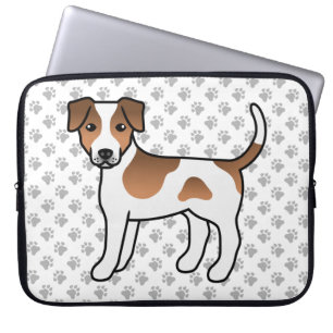 Brun och vit dansk-svensk gårdshund Söt Hund Laptop Fodral