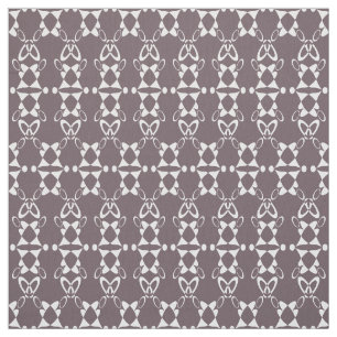 Brun och vit geometrisk ornament mönster tyg