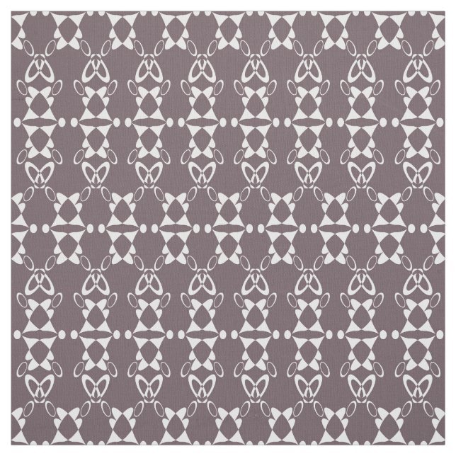 Brun och vit geometrisk ornament mönster tyg (Provkarta)