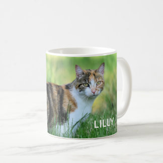 Brun och vit katt kaffemugg