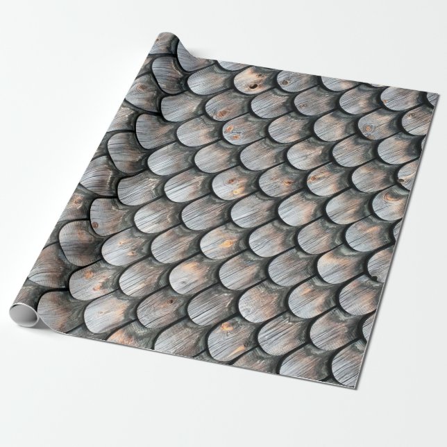 Brun och vit keramisk platta presentpapper (Utrullad)