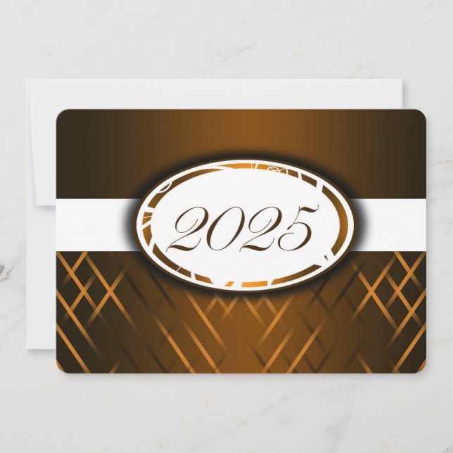 Brun- och vitklass för 2025-inbjudningar inbjudningar (Framsida)