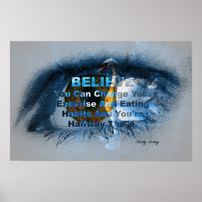 Brun Öga av Fitness Belief! Poster (Framsidan)