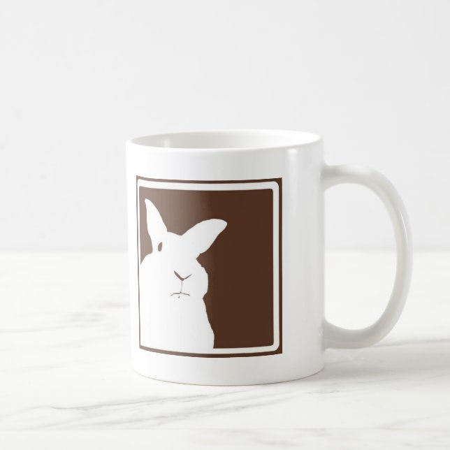 Brun ogilla kaninmugg kaffemugg (Höger)