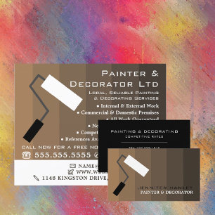 Brun ombre & Paint Roller, Painter & Decorator Reklamblad