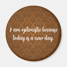 Brun optimistisk magnet