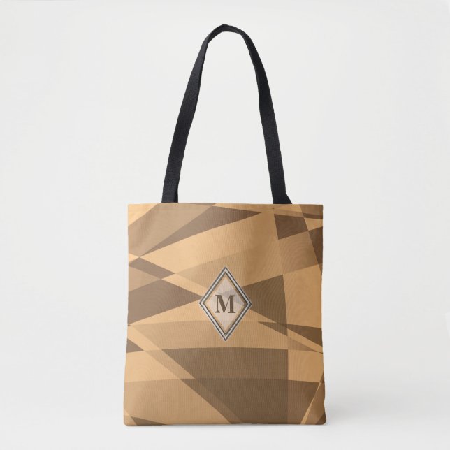 Brun, Orange Geometric Dynamic Tygkasse (Framsida)