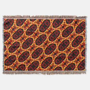 Brun Orange Geometric Mönster Rustic Throw Blanke Filt